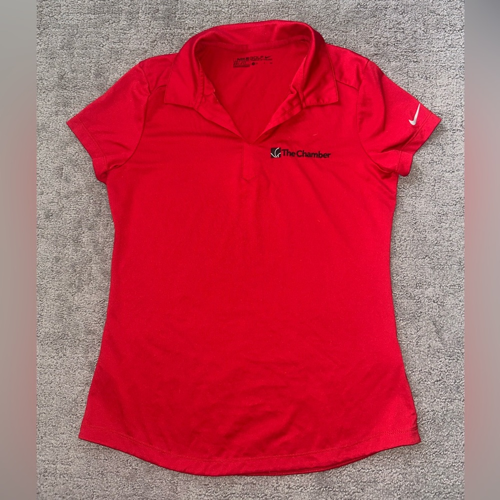 Nike Golf Dri-FIT Red Polo Shirt | Small